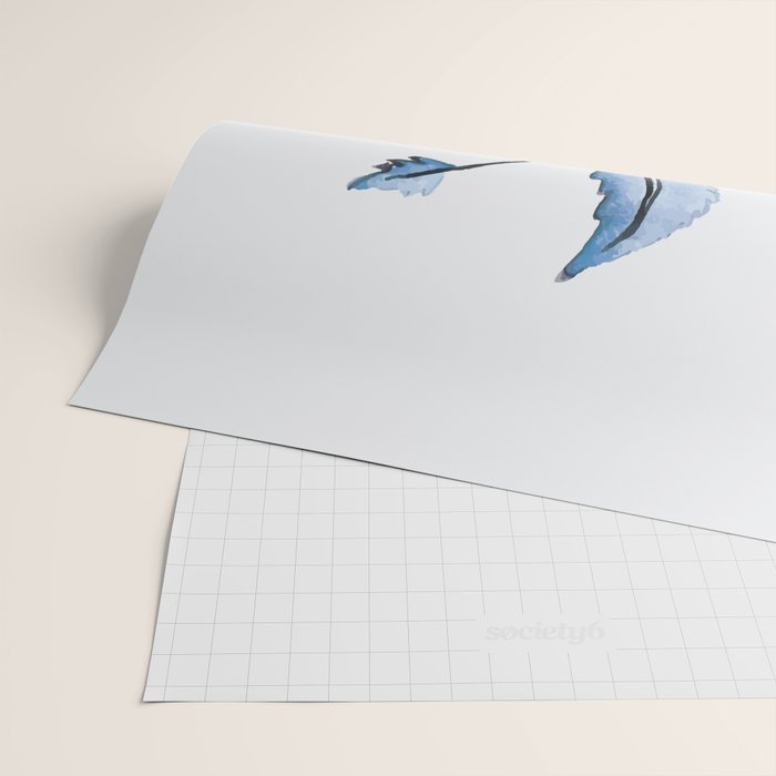 Blue leaves Wrapping Paper Gallery Image 2