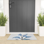 Blue leaves Welcome Mat Gallery Image 3