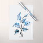 Blue leaves Wrapping Paper Gallery Image 1