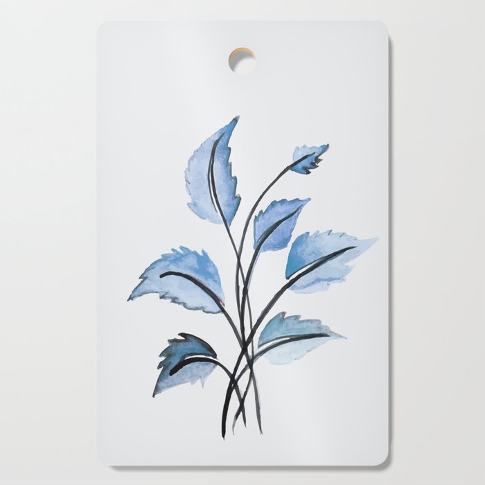 Blue leaves Cutting Board Gallery Image 1