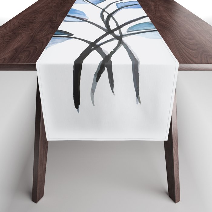 Blue leaves Table Runner Gallery Image 1