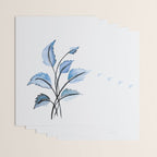 Blue leaves Wrapping Paper Gallery Image 3