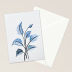 Blue leaves Stationery Card Gallery Image 2