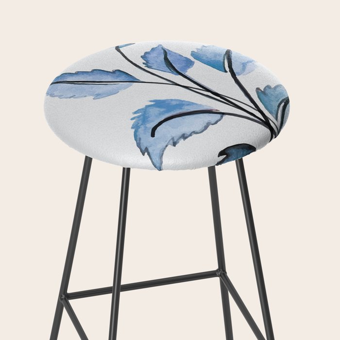 Blue leaves Stool Gallery Image 2