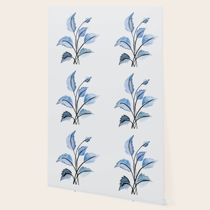 Blue leaves Wallpaper Gallery Image 2