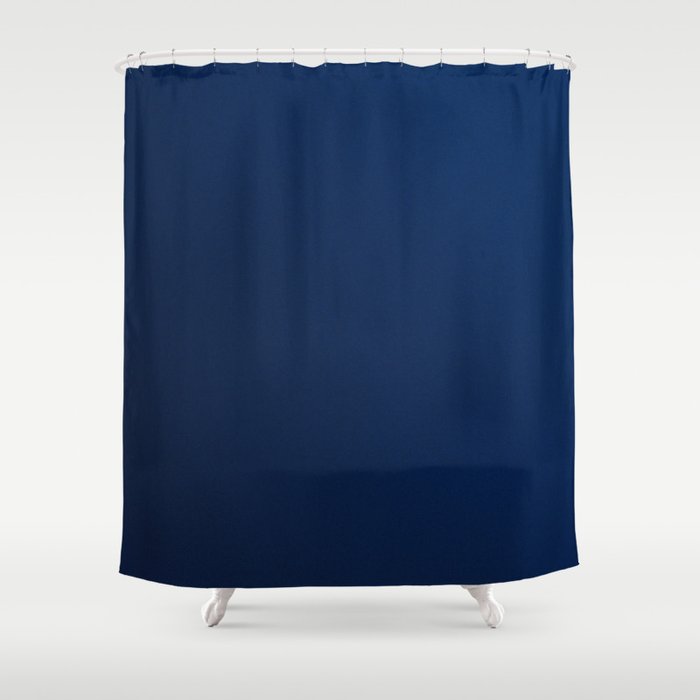 Deep Blue Ombre Elegant Shower Curtain Gallery Image 1