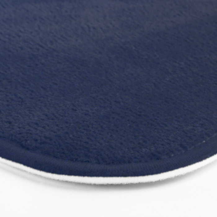 Deep Blue Ombre Elegant Bath Mat Gallery Image 3