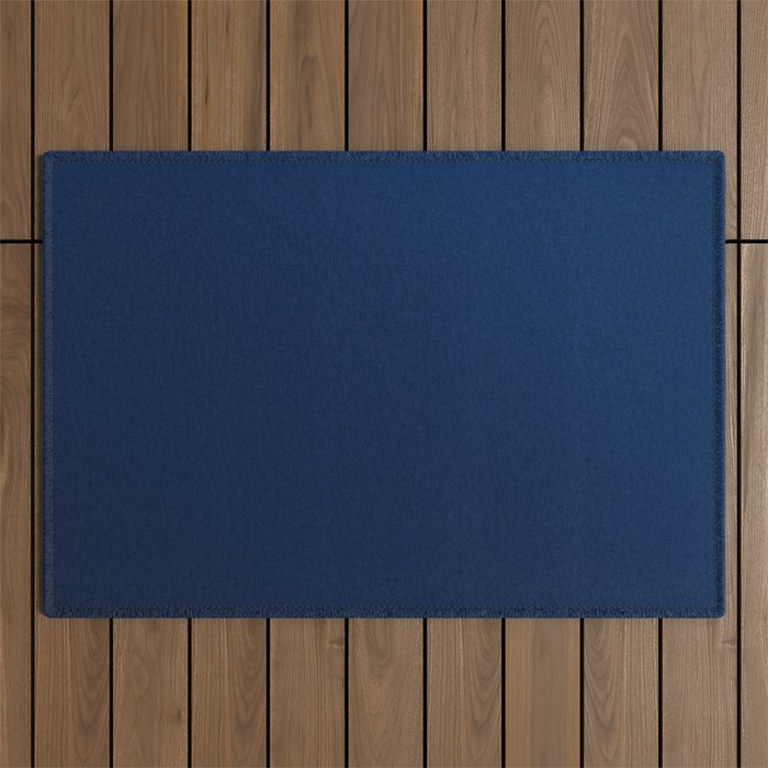 Deep Blue Ombre Elegant Outdoor Rug Gallery Image 1