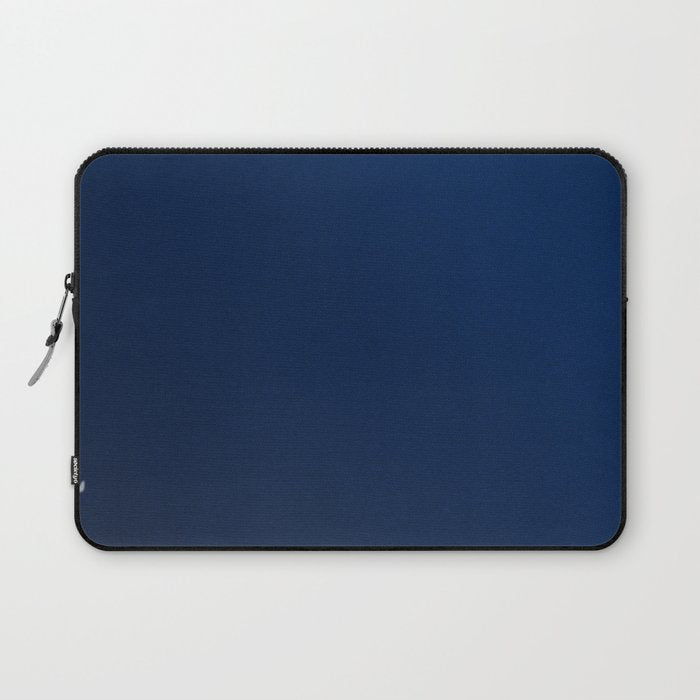 Deep Blue Ombre Elegant Laptop Sleeve Gallery Image 1