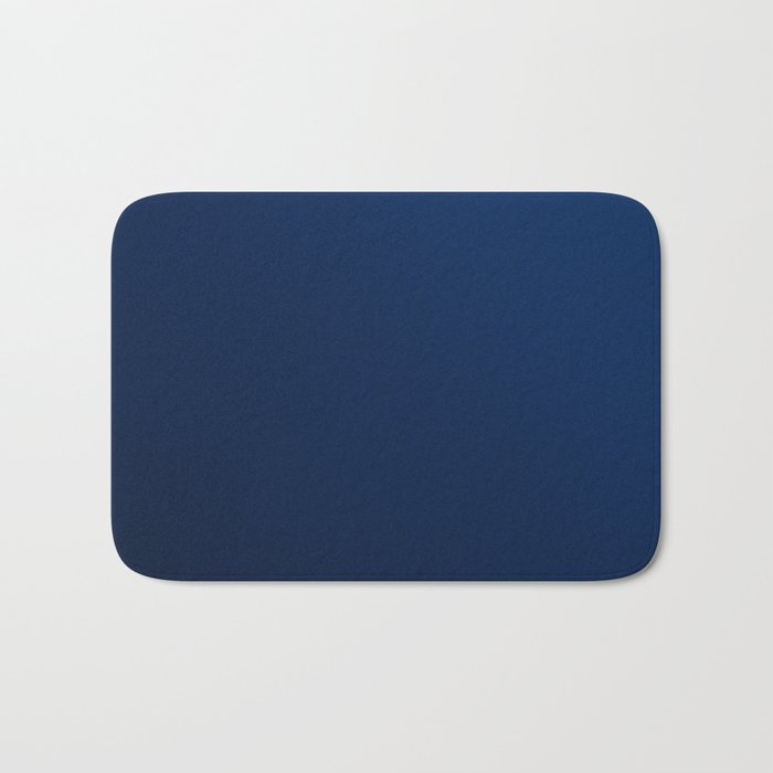 Deep Blue Ombre Elegant Bath Mat Gallery Image 1