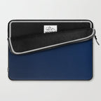 Deep Blue Ombre Elegant Laptop Sleeve Gallery Image 2