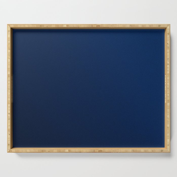 Deep Blue Ombre Elegant Serving Tray Gallery Image 1