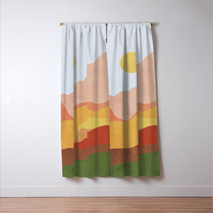 Landscape No3 Window Curtain Gallery Image 3