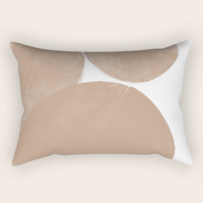 Minimalist Beige Art Rectangular Pillow Gallery Image 2
