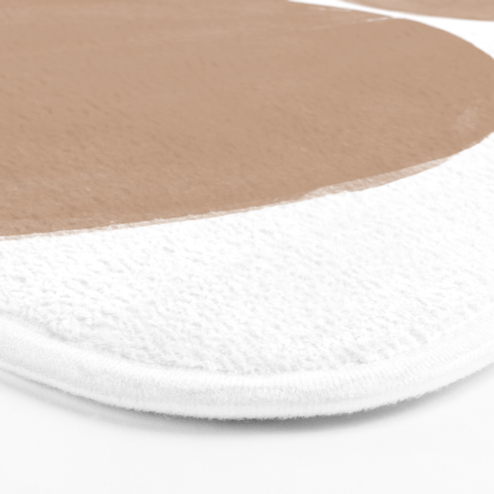 Minimalist Beige Art Bath Mat Gallery Image 3