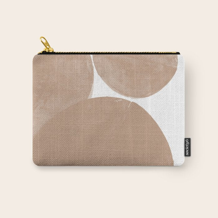 Minimalist Beige Art Carry All Pouch Gallery Image 1
