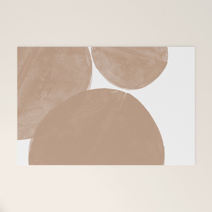Minimalist Beige Art Welcome Mat Gallery Image 1