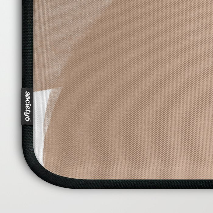 Minimalist Beige Art Laptop Sleeve Gallery Image 3
