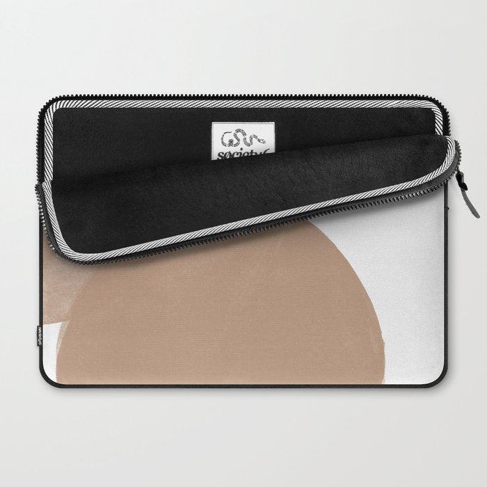 Minimalist Beige Art Laptop Sleeve Gallery Image 2