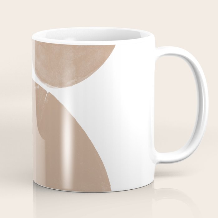 Minimalist Beige Art Coffee Mug Gallery Image 1