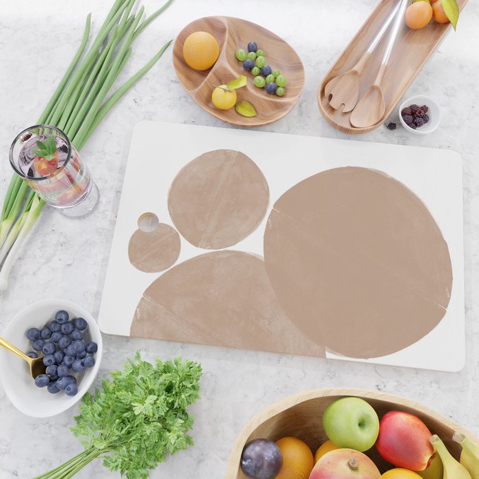 Minimalist Beige Art Cutting Board Gallery Image 2