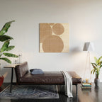 Minimalist Beige Art Wood Wall Art Gallery Image 2