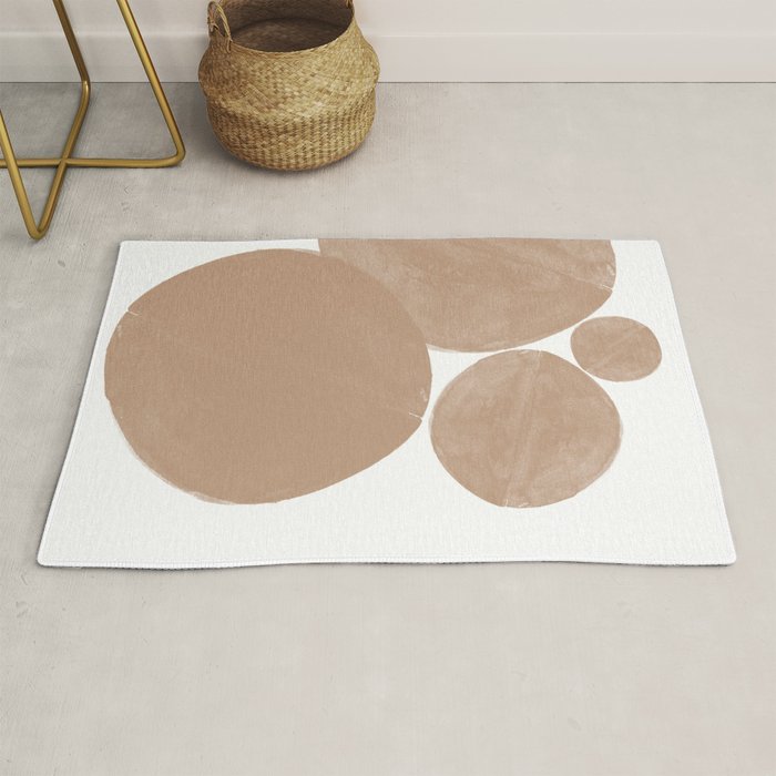 Minimalist Beige Art Rug Gallery Image 1