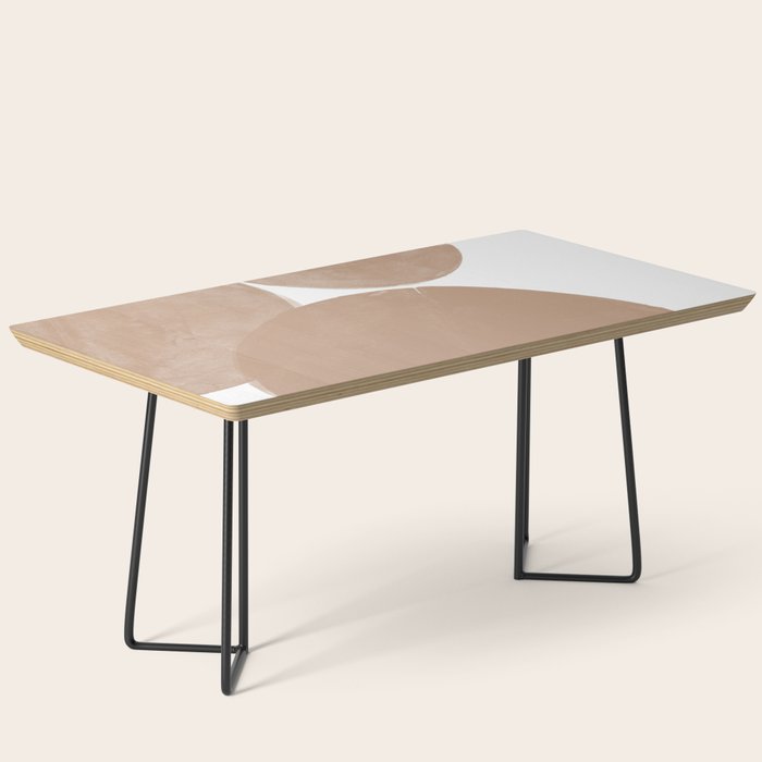 Minimalist Beige Art Coffee Table Gallery Image 1