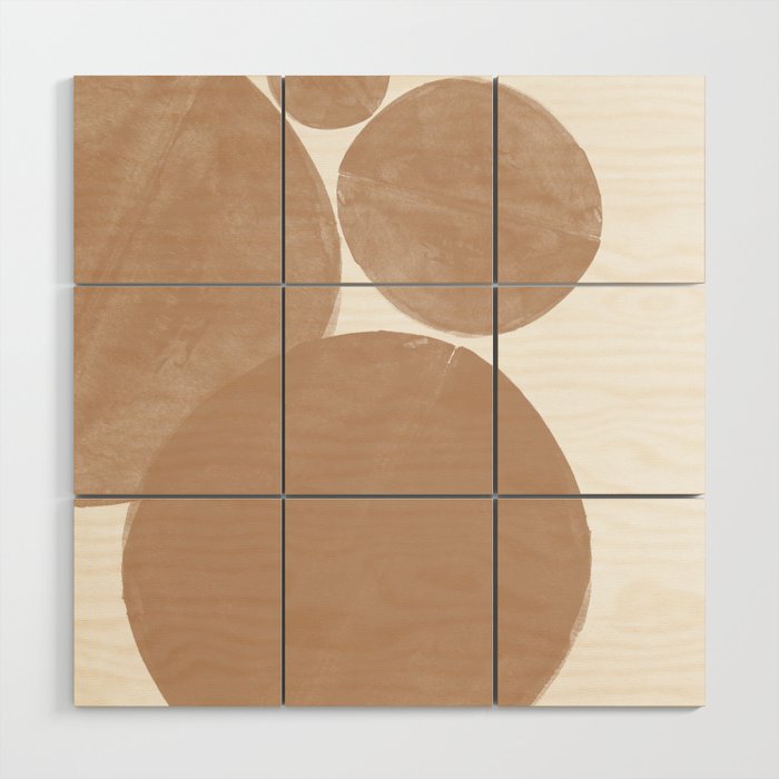 Minimalist Beige Art Wood Wall Art Gallery Image 1
