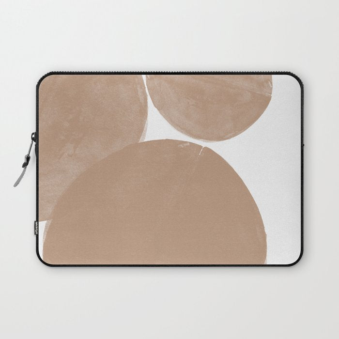 Minimalist Beige Art Laptop Sleeve Gallery Image 1