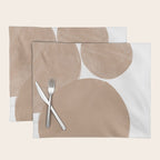 Minimalist Beige Art Placemat Gallery Image 1