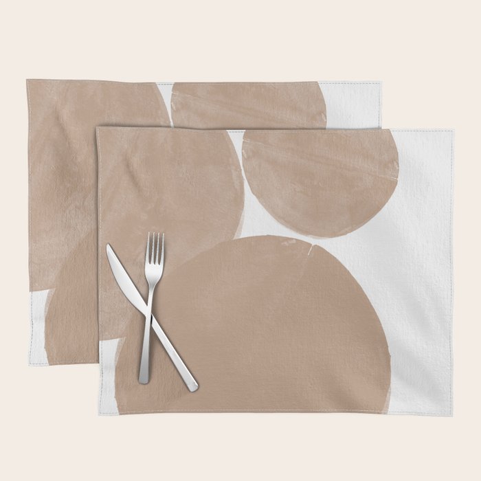 Minimalist Beige Art Placemat Gallery Image 1