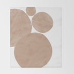 Minimalist Beige Art Throw Blanket Gallery Image 2