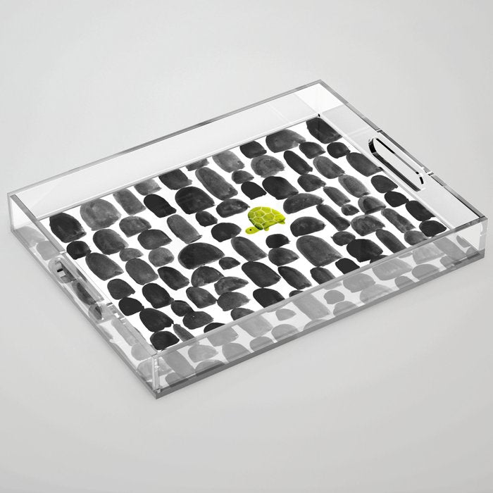 Turtle in Stone Garden Acrylic Tray Gallery Image 1