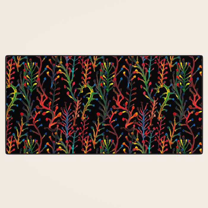 Watercolor Rainbow plants Desk Mat Gallery Image 3