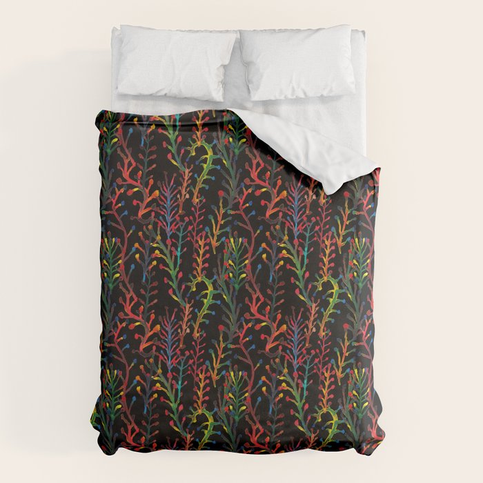 Watercolor Rainbow plants Duvet Cover Gallery Image 6