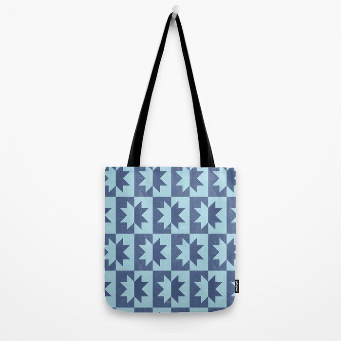 Holiday Contrast: Blue Bethlehem Star Delight Tote Bag Gallery Image 2