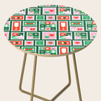 Christmas postage stamp pattern Side Table Gallery Image 2