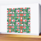 Christmas postage stamp pattern Wall Mural Gallery Image 2