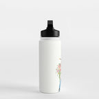 Blue Bicycle with Flowers in Basket Water Bottle Gallery Image 3