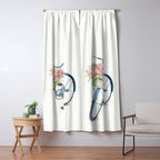 Blue Bicycle with Flowers in Basket Window Curtain Gallery Image 5