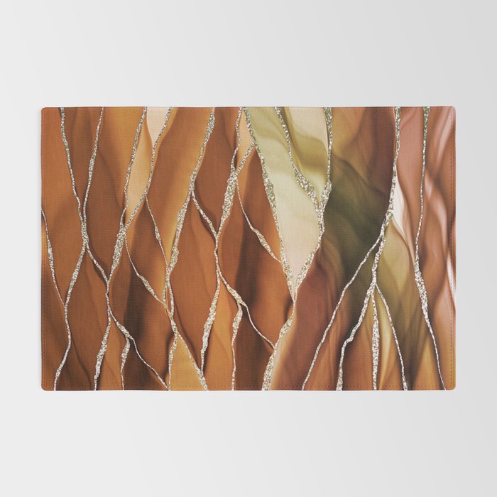 Desert Hot Copper Marble Landscapes Rug Gallery Image 2