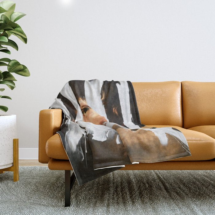 Untitled (Finger Paint 2) Throw Blanket Gallery Image 1