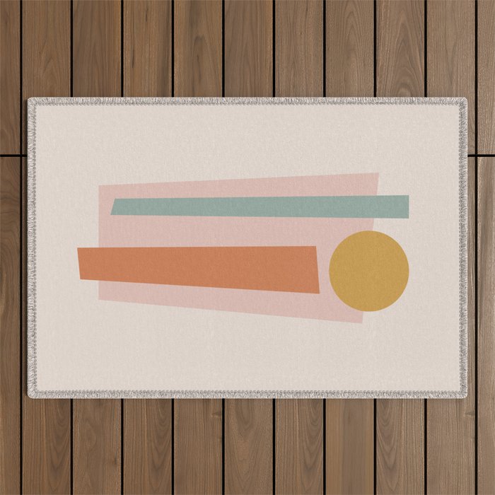 Geometric Abstract V Outdoor Rug Gallery Image 1