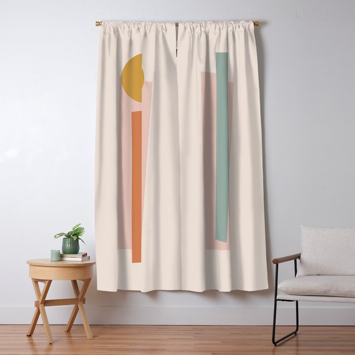 Geometric Abstract V Window Curtain Gallery Image 1