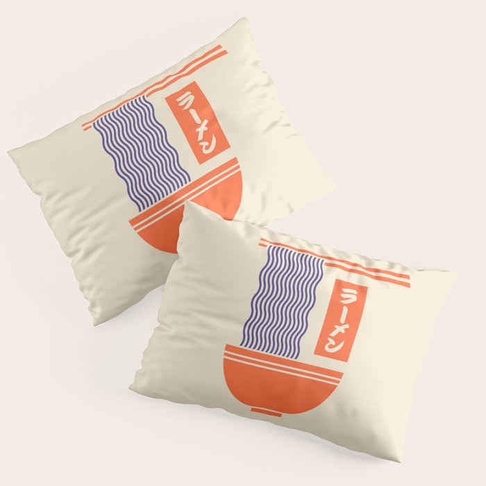 Ramen Minimal - Cream Pillow Sham Gallery Image 1