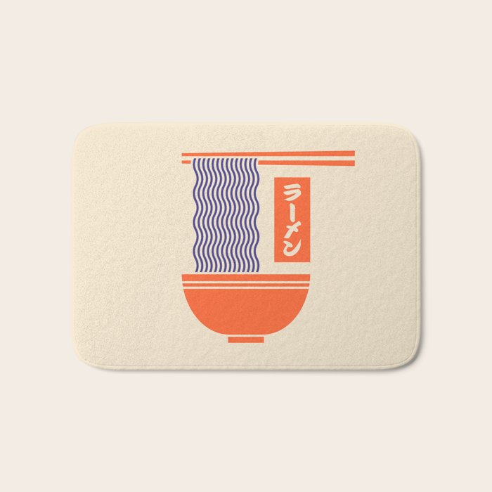 Ramen Minimal - Cream Bath Mat Gallery Image 1
