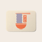 Ramen Minimal - Cream Bath Mat Gallery Image 1