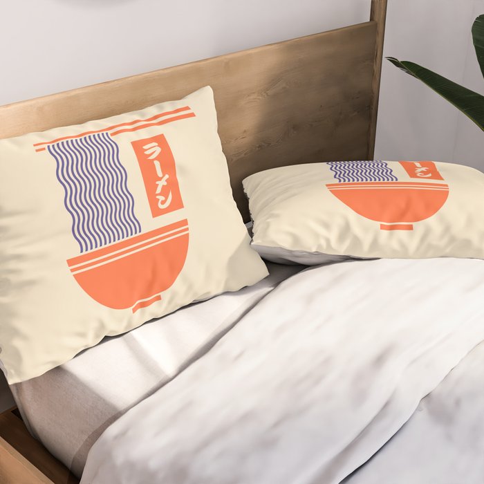 Ramen Minimal - Cream Pillow Sham Gallery Image 2