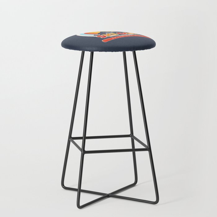 SKI ON! retro badge Stool Gallery Image 1
